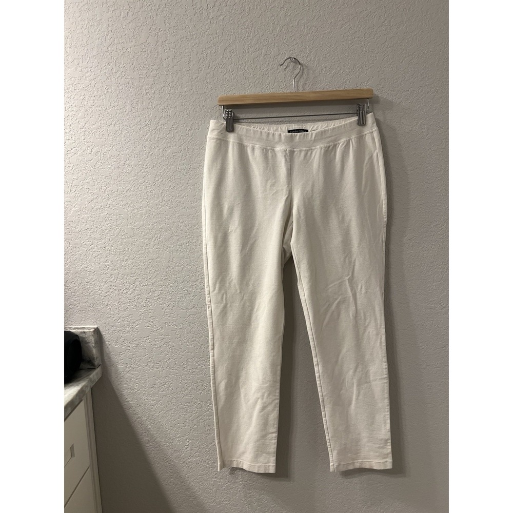 Eileen Fisher Washable‎ Stretch Crepe Pant in White, Size S